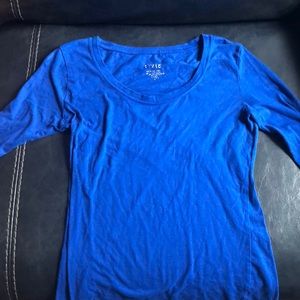 Blue long sleeved shirt